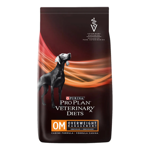Alimento Pro Plan Veterinary Diets OM Overweight Management Canine para perro adulto todos los tamaños sabor mix en bolsa de 8.16kg