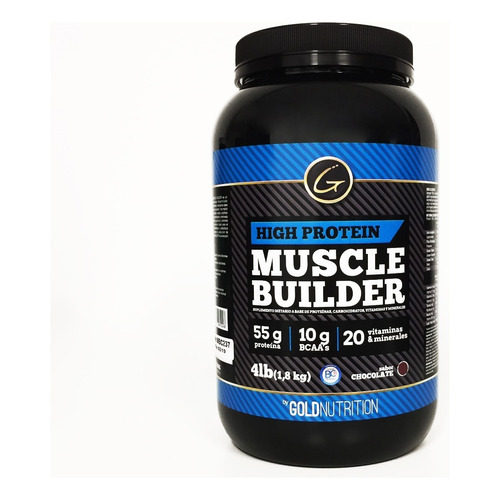 Muscle Builder 4 Lb - Gold Nutrition - Ganador Hiperproteico Sabor Chocolate