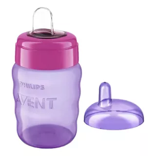 Vaso Para Bebés Antiderrame Philips Avent Easy Sip Scf553 Color Rosa/violeta De 260ml