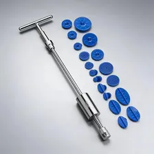 Kit Sacabollos Profesional Jazak Con Martillo Deslizante Y 18 Ventosas Para Auto