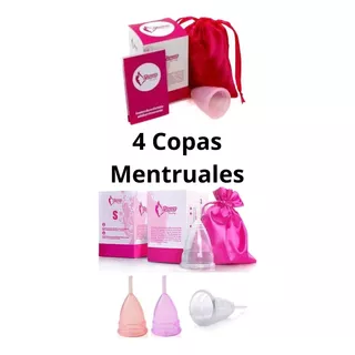 4 Copas Menstrual Original Certificación Fda Talla L Y S 