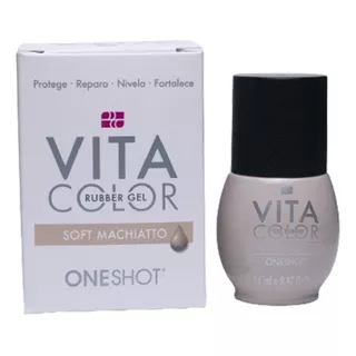 Vita Color Rubber Gel One Shot Con Vitaminas Y Calcio Color Soft Machiatto