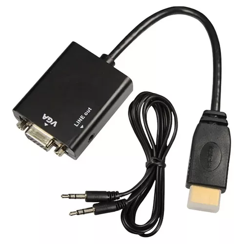 Cable Adaptador Conversor Hdmi A Vga / Audio 20 cm.
