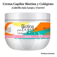 Crema Crecimiento Capilar Biotina Colágeno-100% Natural 