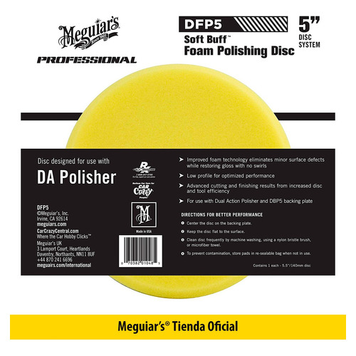 Bonetes De Esponja Meguiars Da Foam Polishing Disc (paso 2)