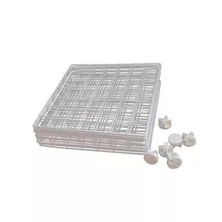 Paquete 10 Rejilla De 35x35cm Y 40 Conector Cubo Organizador