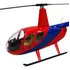 1:32 Robinson R44 Air Force Diecast Modelo De Avión Con