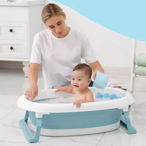Banheira Para Bebê Dobrável Retrátil 40l Infantil Vitoriana Cor Rosa