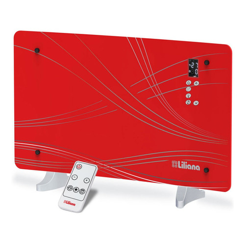 Panel Vidrio Calefactor Eléctrico Liliana Ppv510 Turbina Cts Color Rojo/Gris