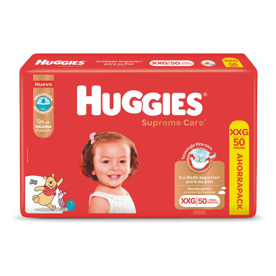 Pañales Huggies Supreme Care Ahorra Pack M Al Xxxg