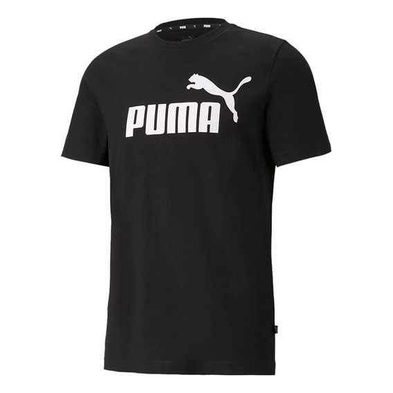 Camiseta Puma Ess Logo Tee Hombre-negro/blanco