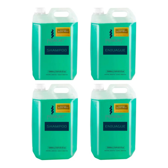 Primont Shampoo + Acondicionador 5 L Super Acido Bidón X2 3c
