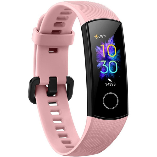 Smartwatch Honor Band 5 0.95" caja negra, malla  coral pink de  silicona CRS-B19S