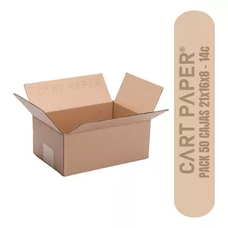 Cajas De Cartón 21x16x8 / Pack 50 Cajas / Cart Paper