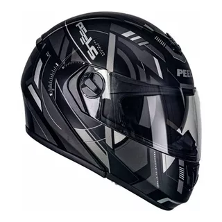 Capacete Peels Robocop Com Oculos Interno Moto Dynamic Preto Cor Preto Fosco Grafite Tamanho Do Capacete 58