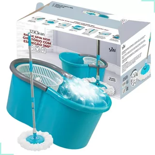 Balde Spin Mop Giratório Balde 6l Esfregão Limpador Multiuso