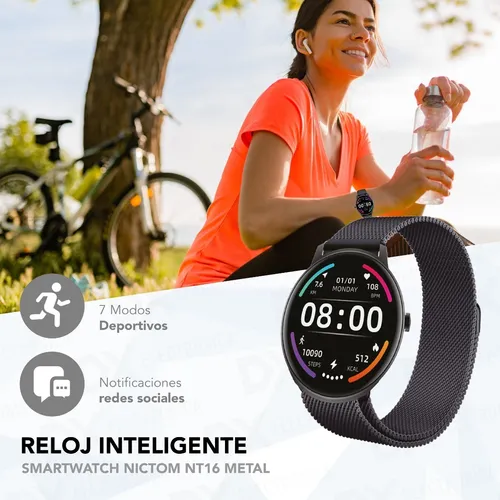 Reloj Inteligente Mujer Smartwatch NT16 Rosa Bluetooth Android IOS