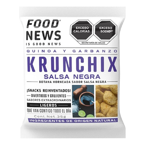 8 Pack Botanas Horneadas Salsa Negra Krunchix Food News 35