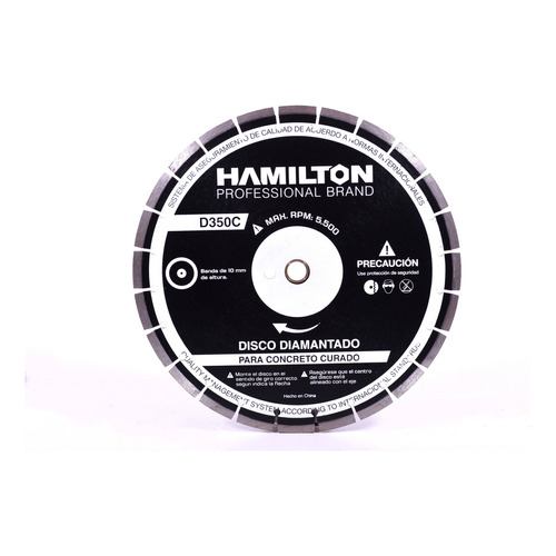 Hamilton D350c Disco Diamantado Para Concreto Curado 350mm 