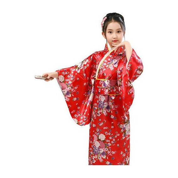 Disfraz De Kimono Tradicional Japonés For Niña