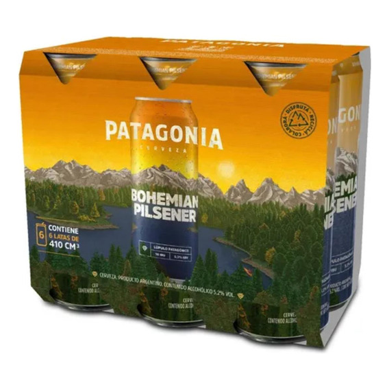 Cerveza Patagonia Bohemian Pilsener Lata 410 Ml X6 Oferta