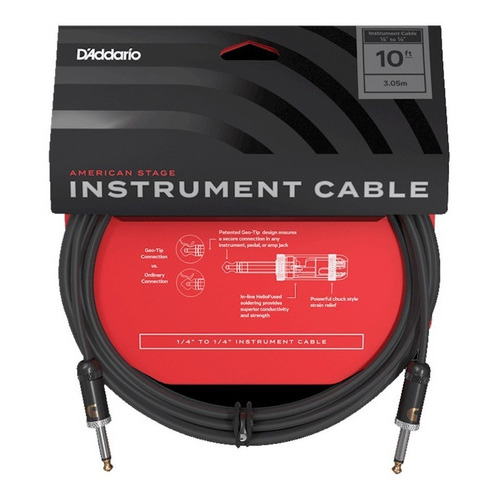 Cable De Instrumento Daddario Pwamsg10 3 Metros