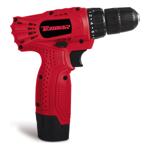 Taladro Inalámbrico Tamer 12 V Tait-12 Color Rojo