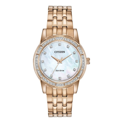 Reloj Citizen 61243 Em0773-54d Mujer Silhouette Crystal Color de la correa Dorado Color del fondo Madre Perla