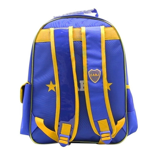 Mochila Espalda Boca Juniors Gol Fútbol Con Sonido 16 PuLG Color Azul Diseño de la tela Liso