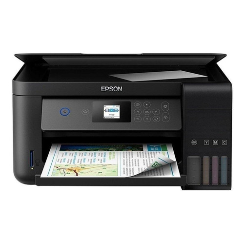 Impresora a color multifunción Epson EcoTank L4160 con wifi negra 220V