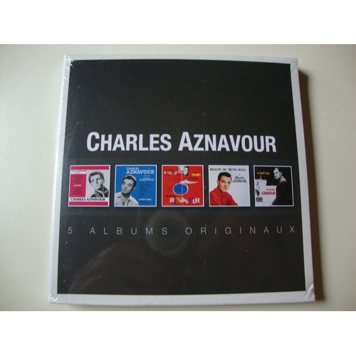 Caja de 5 CDs - Charles Aznavour - Serie de álbumes originales - Importación