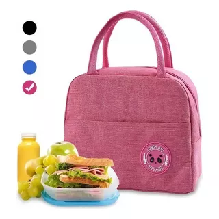Lonchera Térmica Bolsa Lunch Aislamiento Frío Y Calor Color Rosa Bolsa De Almuerzo Para Estudiantes