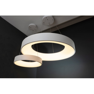 Colgante Led Nbagel Blanco 80w Dimerizable Moderno Vk