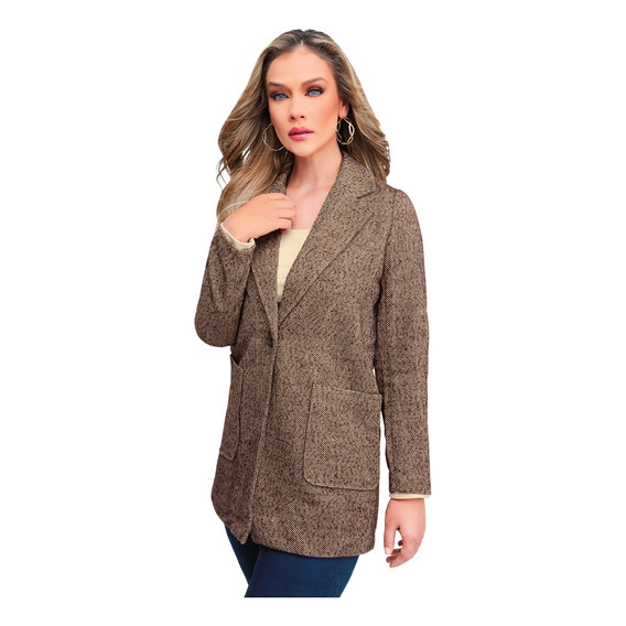 Abrigo Mujer Café Oversized 909-33