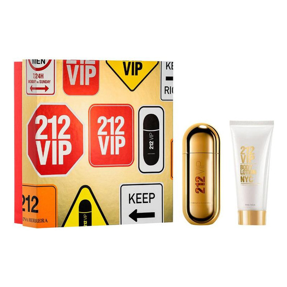 Perfume Carolina Herrera 212 Vip Edp 80ml + Lotion Original