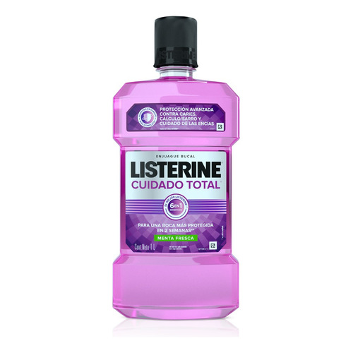  Listerine Cuidado Total 6 en 1 enjuague bucal sabor menta fresca 1L