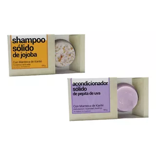 Shampoo + Acondicionador Solido Crecimiento Sano Jojoba Uva