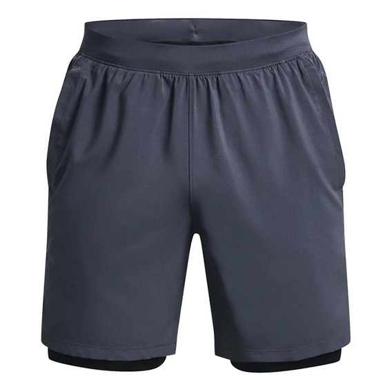 Short Under Armour Launch 7  2in1 Gris - 044