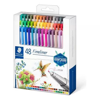 Caneta Staedtler 48 Cores Triplus Fineliner Design Journey