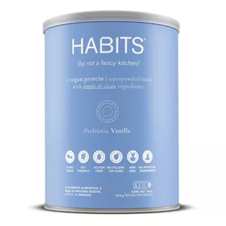 Habits By Nfk Proteína Vegana En Polvo Sabor Vainilla, 488g Sabor Vainilla