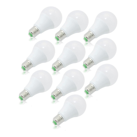 10 Ampolletas 12v Led 7w 6500k E27 Luz Fría (35067)