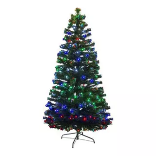 Árbol De Navidad Fibra Óptica Led Navideño Fiestas 90cm