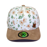 Boné Rhino Size Baseball Aba Curva Floral E Caramelo