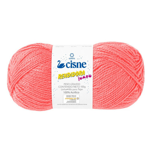 Lana Cisne Rendidora Jumbo X 5 Ovillos - 500gr Por Color Color Coral 04025