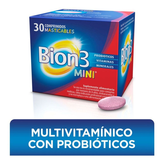 Bion3 Mini X 30 (con Vitaminas, Minerales Y Probióticos)