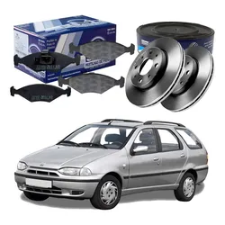  Kit Disco Pastilha Freio Palio Weekend 1.5 1.6 1998 A 2000