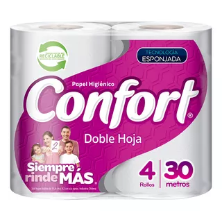 Confort Papel Higiénico Doble Hoja 30 Metros