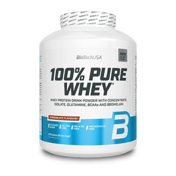 Suplemento en polvo BioTechUSA  100% Pure Whey proteína sabor chocolate en pote de 2.27kg