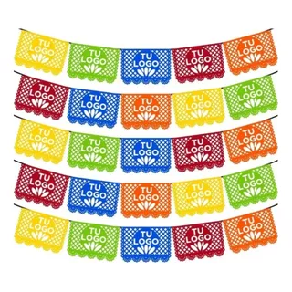 Papel Picado - Tiras Decorativa Personalizado De 5 M.  