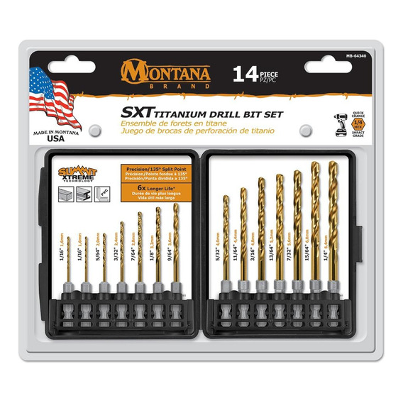 Set De 14 Mechas Titanio Enc Hexagonal Usa Montana Mb-64340